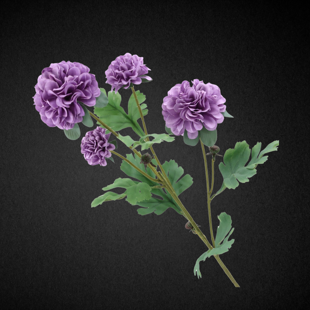 Real Touch Silk Purple Dahlia (6 Head)